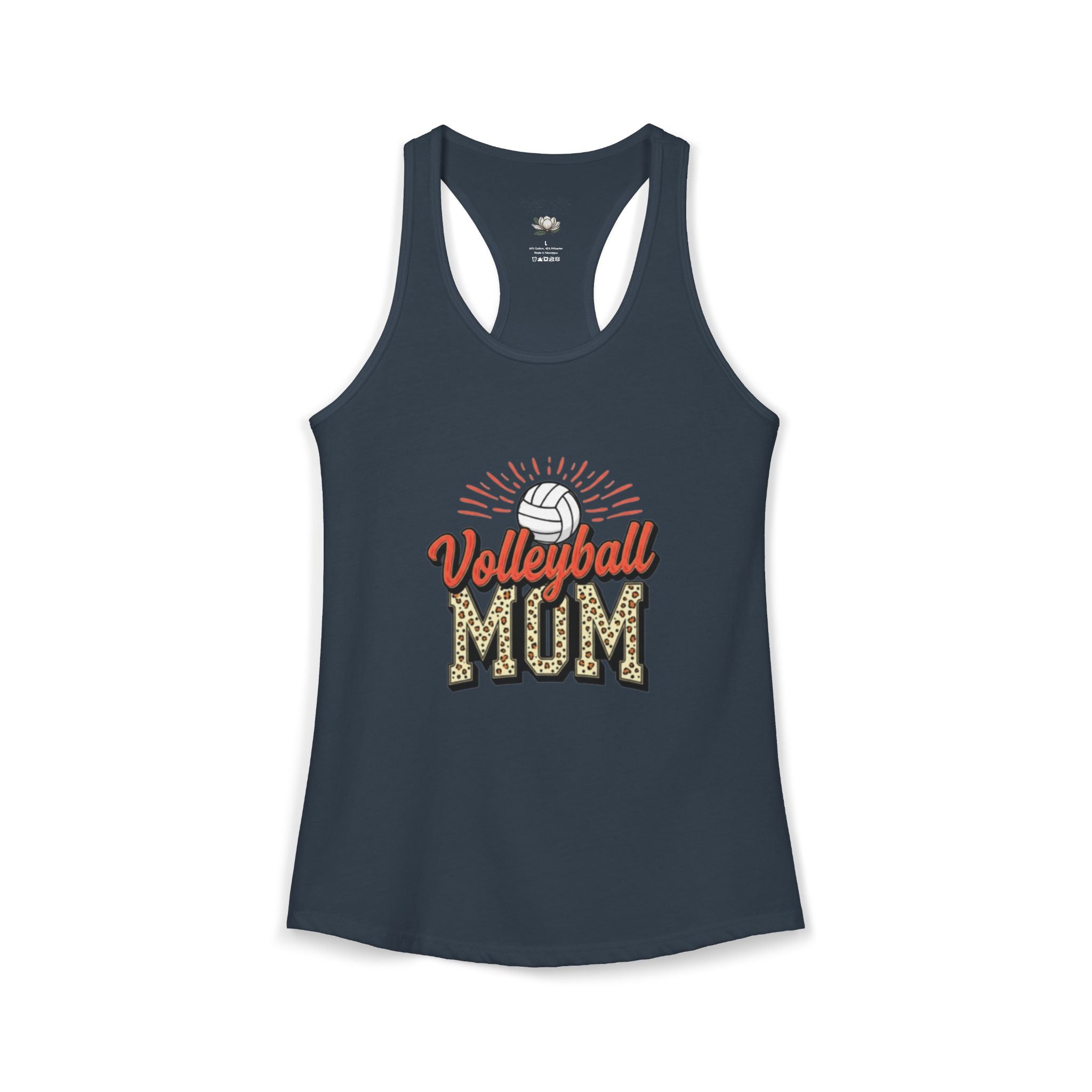 Volleyball Mom Racerback Tank – Personalized Name & Number Option | Lightweight Women’s Volleyball Tank Top - Magnolia Wild SC