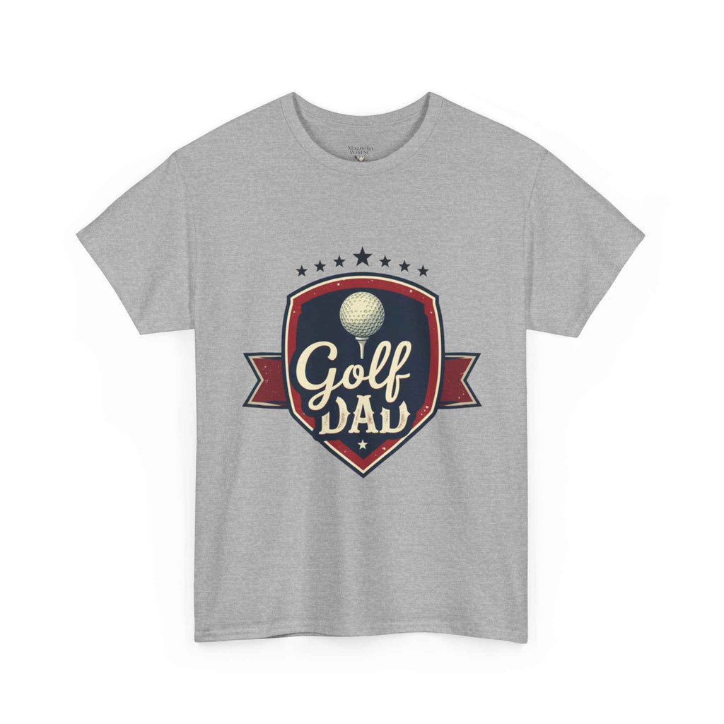 Retro Badge Style: The Vintage Golf Dad Shield Tee