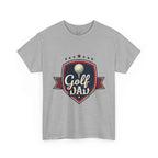 Retro Badge Style: The Vintage Golf Dad Shield Tee
