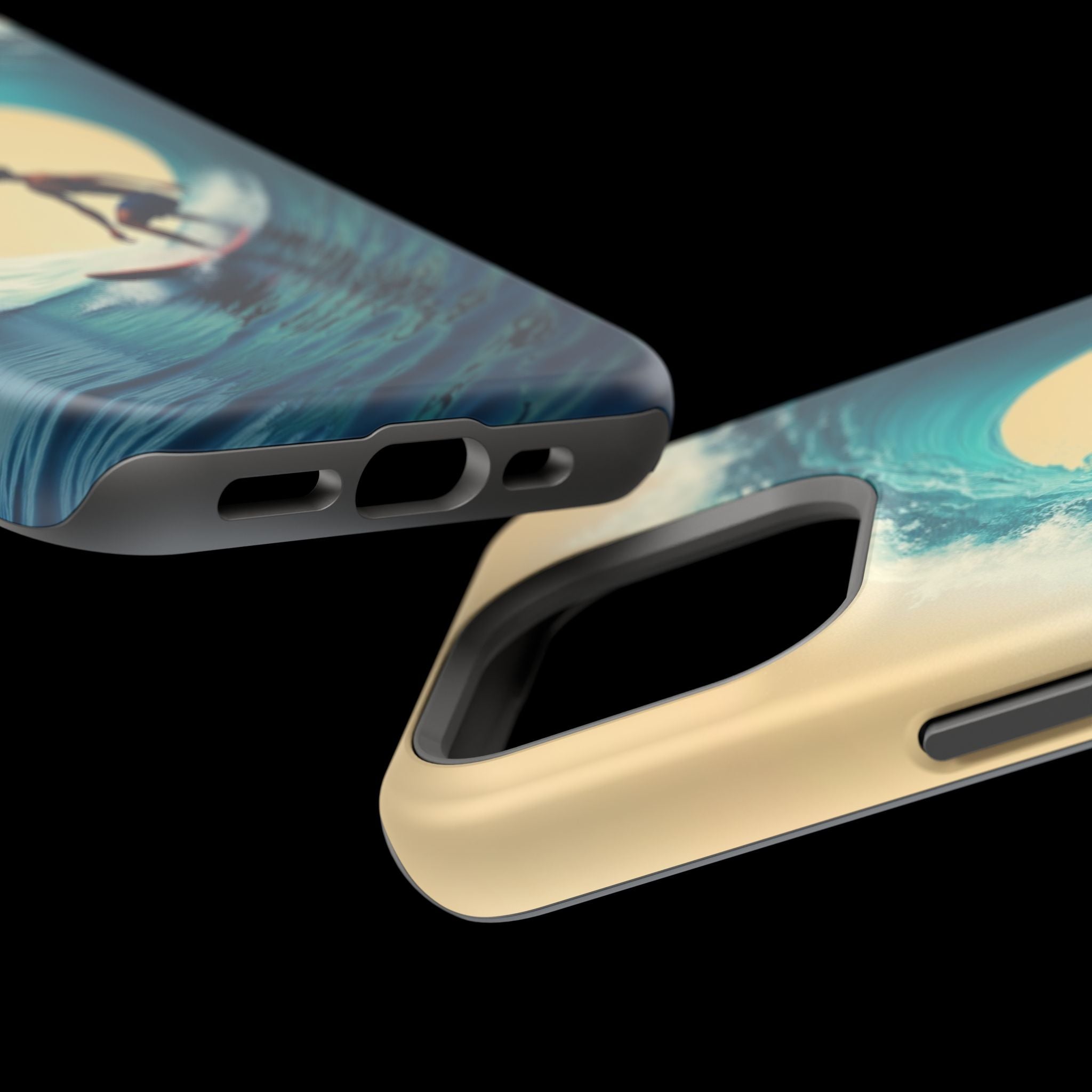 Surfer Riding a Wave iPhone Case — Magnetic Impact-Resistant - Magnolia Wild SC
