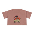 Cycling Mom Cheetah Print Crop Tee