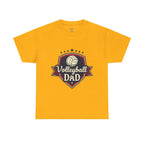 Retro Badge Style: The Vintage Volleyball Dad Shield Tee
