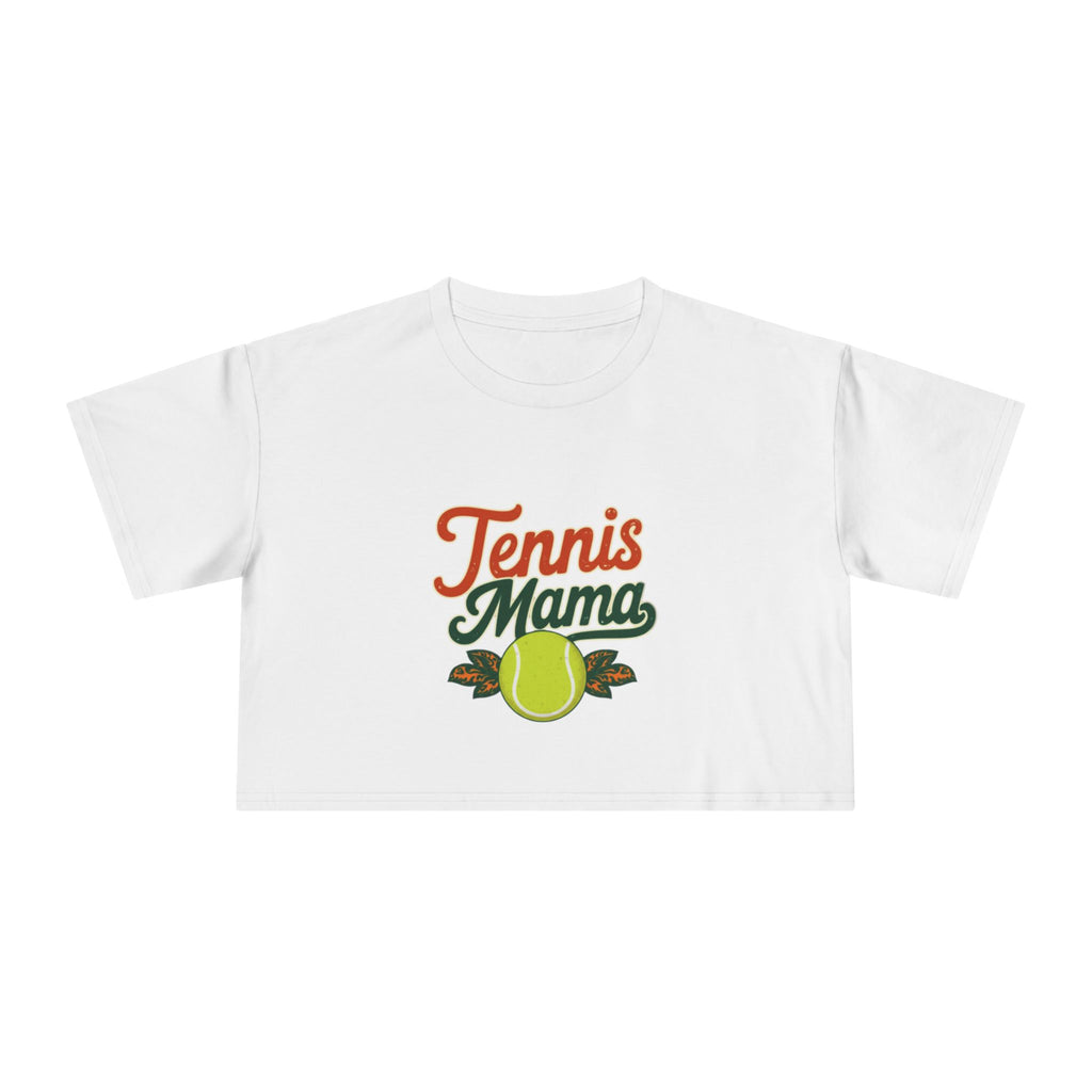 Tennis Mama Crop Tee | Retro Tennis Graphic, Mom Sports Top - Magnolia Wild SC