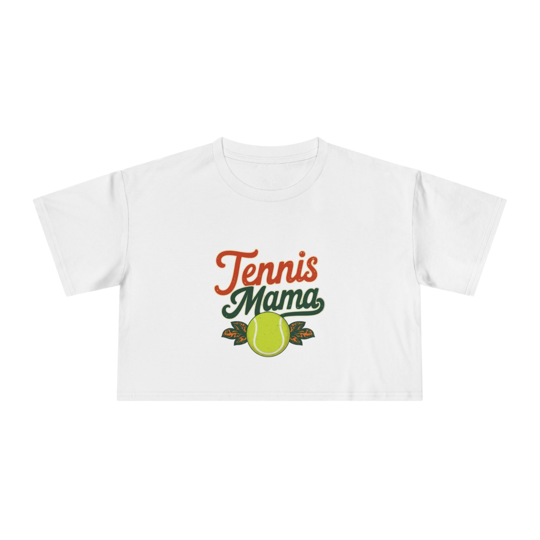 Tennis Mama Crop Tee | Retro Tennis Graphic, Mom Sports Top - Magnolia Wild SC
