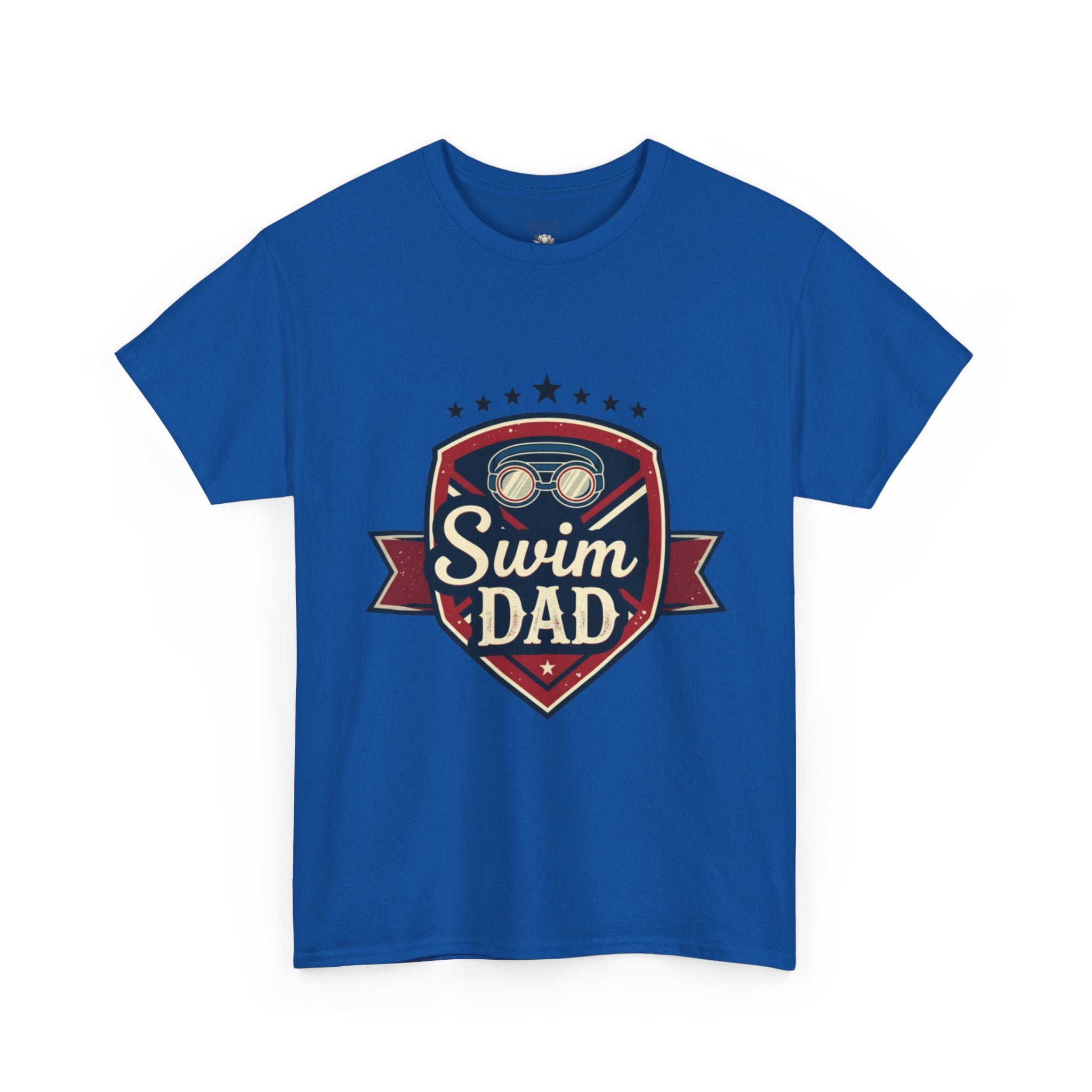 Retro Badge Style: The Vintage Swim Dad Shield Tee - Magnolia Wild SC