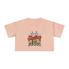 Figure Skating Mom Cheetah Print Women's Crop Tee