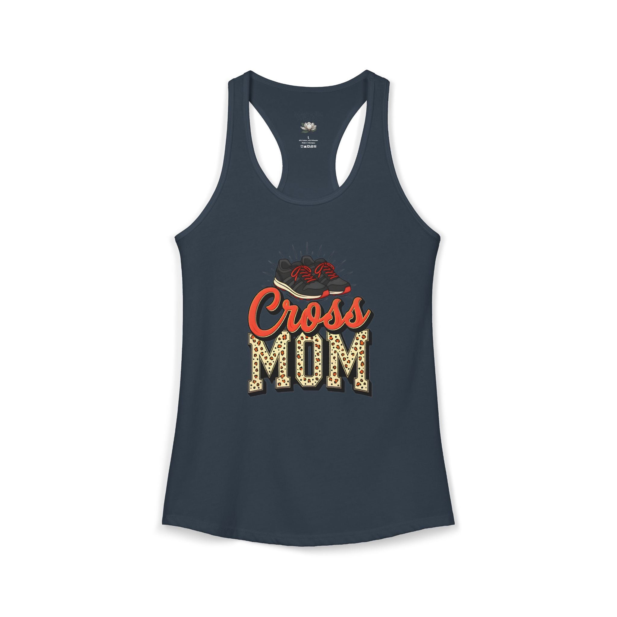 Mom Cross Country Mom Racerback Tank – Personalized Name & Number Option - Magnolia Wild SC