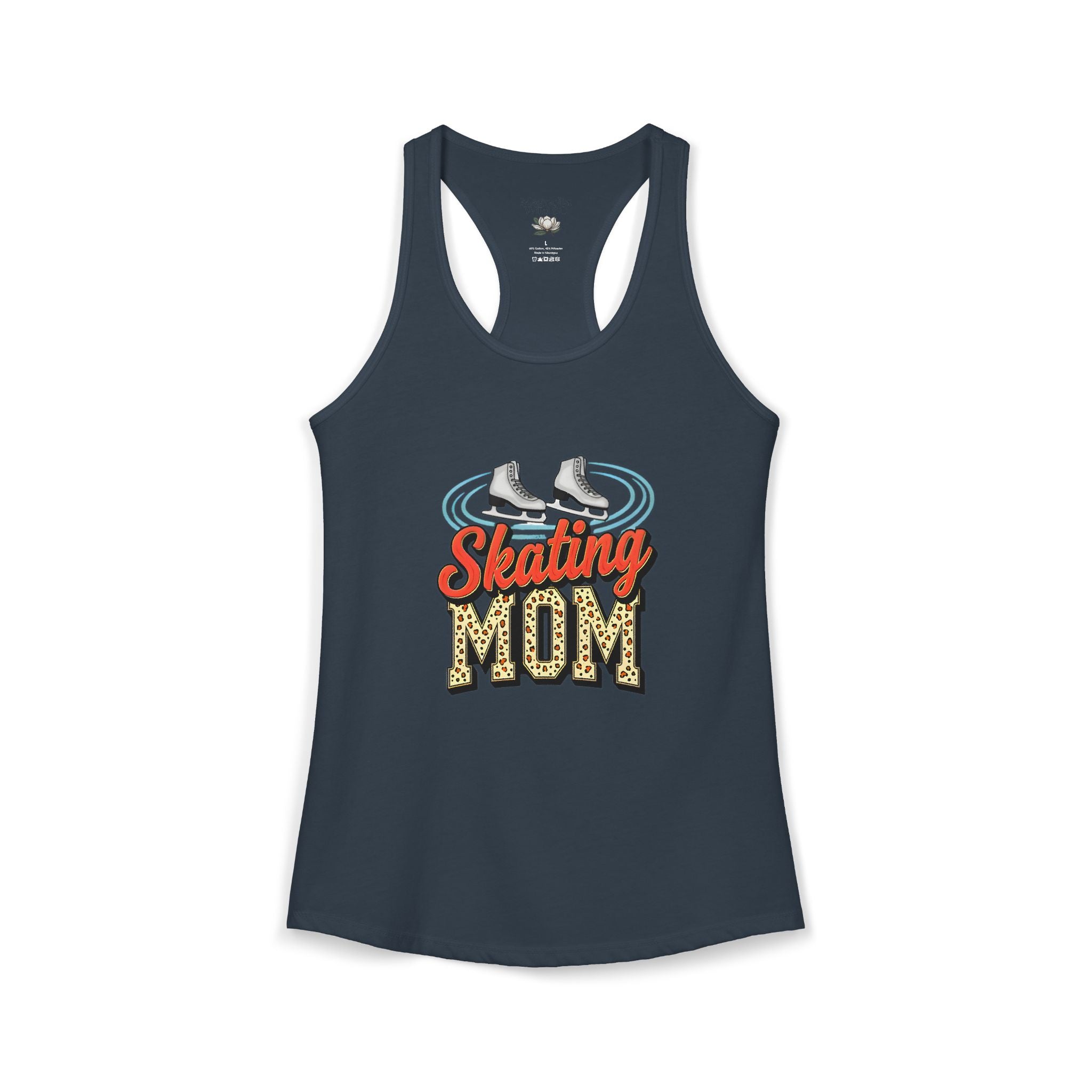 Figure Skating Mom Racerback Tank – Personalized Name & Number Option | Lightweight Women’s Figure Skating Tank Top - Magnolia Wild SC