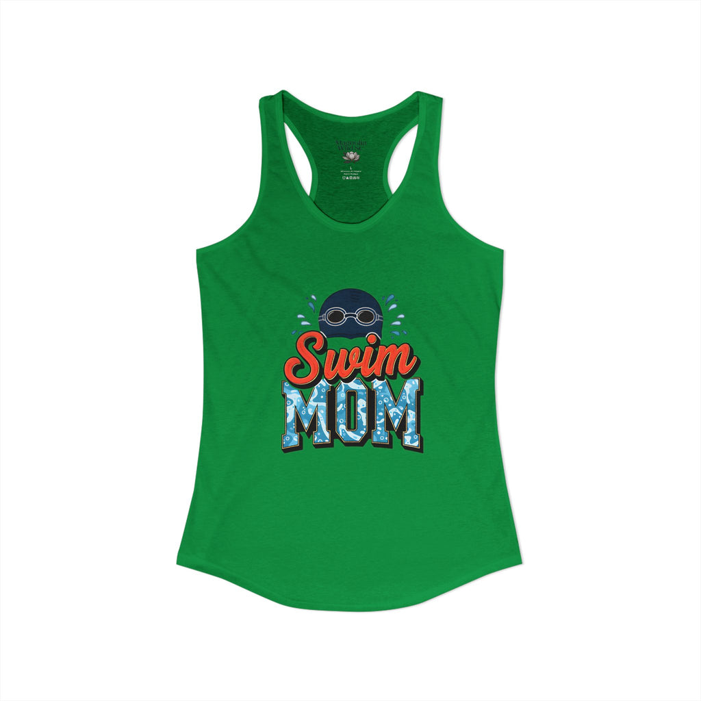 Swim Mom Racerback Tank – Personalized Name & Number Option | Lightweight Women’s Swim Tank Top - Magnolia Wild SC