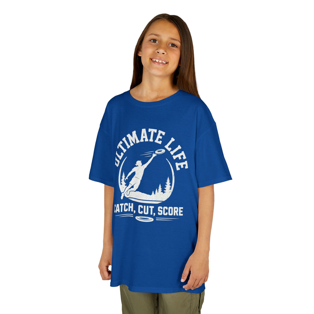 Ultimate Life Kids Tee — “Catch, Cut, Score” Ultimate Frisbee Youth Shirt - Magnolia Wild SC