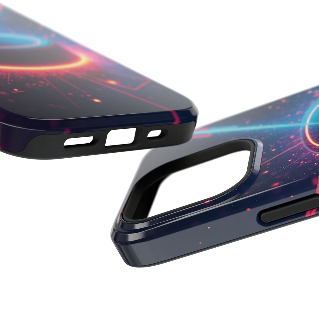 Neon Laser Hockey Puck Impact-Resistant Phone Case - Magnolia Wild SC