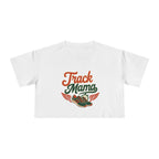Track Mama Crop Tee | Retro Track and Field Graphic, Mom Sports Top - Magnolia Wild SC