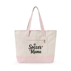 Personalized Soccer Mama Zippered Canvas Tote — Game Day Essential