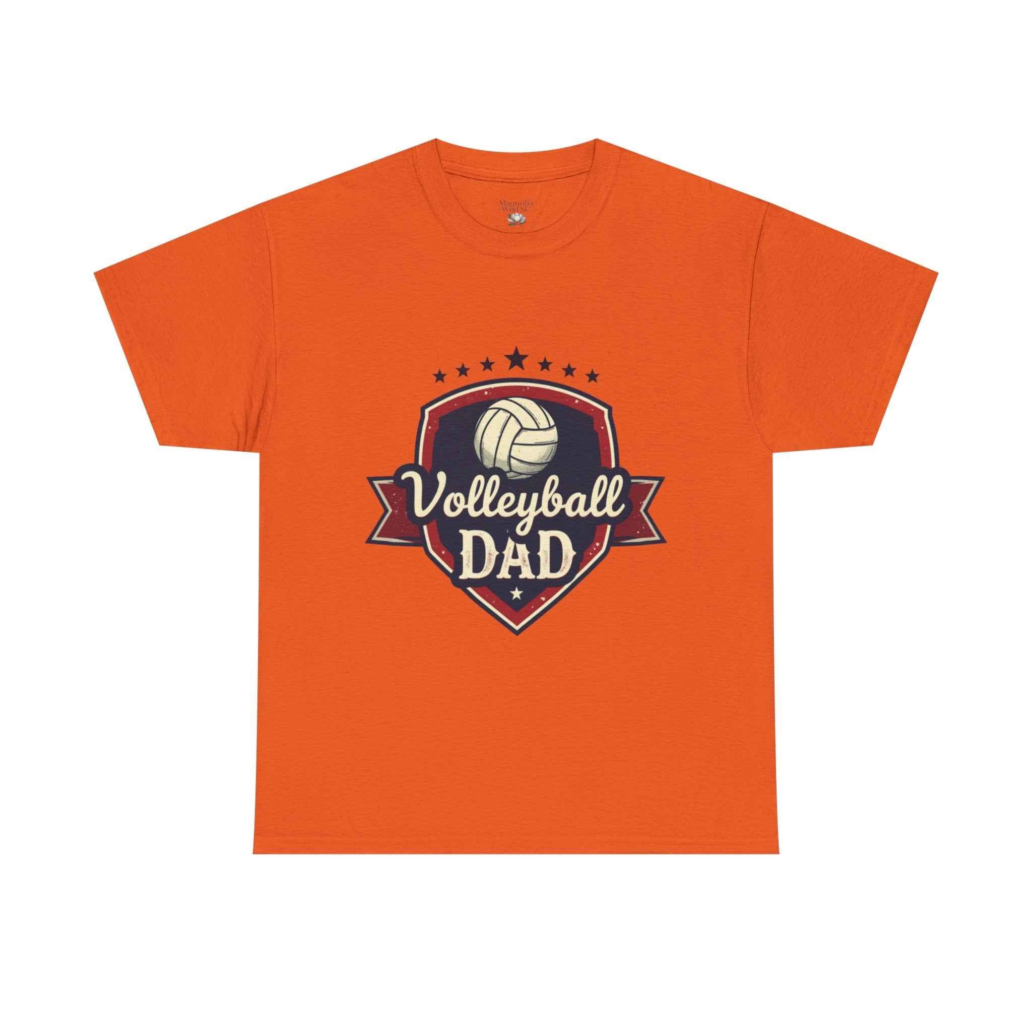 Retro Badge Style: The Vintage Volleyball Dad Shield Tee