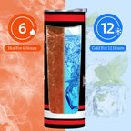 Custom Hockey Jersey 20oz Stainless Steel Tumbler with Straw - Magnolia Wild SC