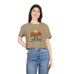 Tennis Mom Cheetah Print Crop Tee