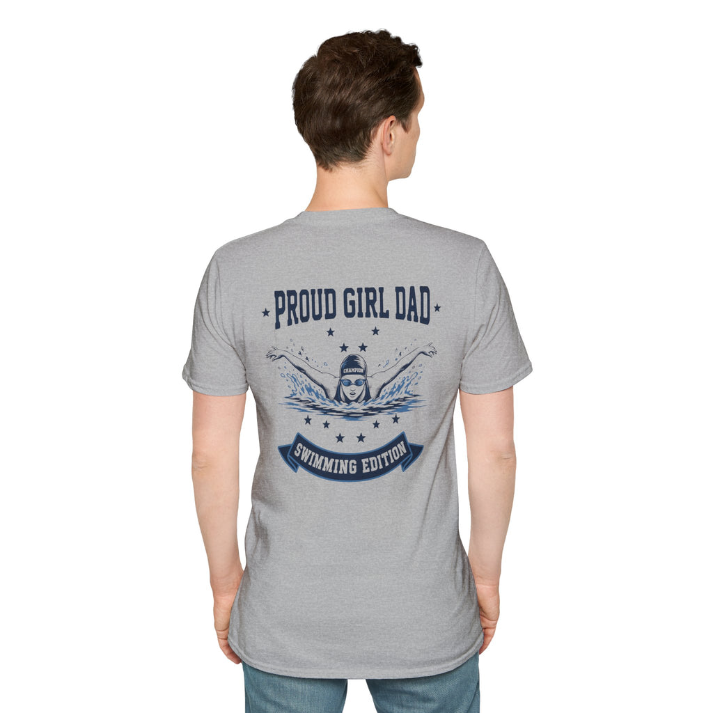 Proud Girl Dad Swim T-Shirt - Perfect Gift for Swim Dads - Magnolia Wild SC