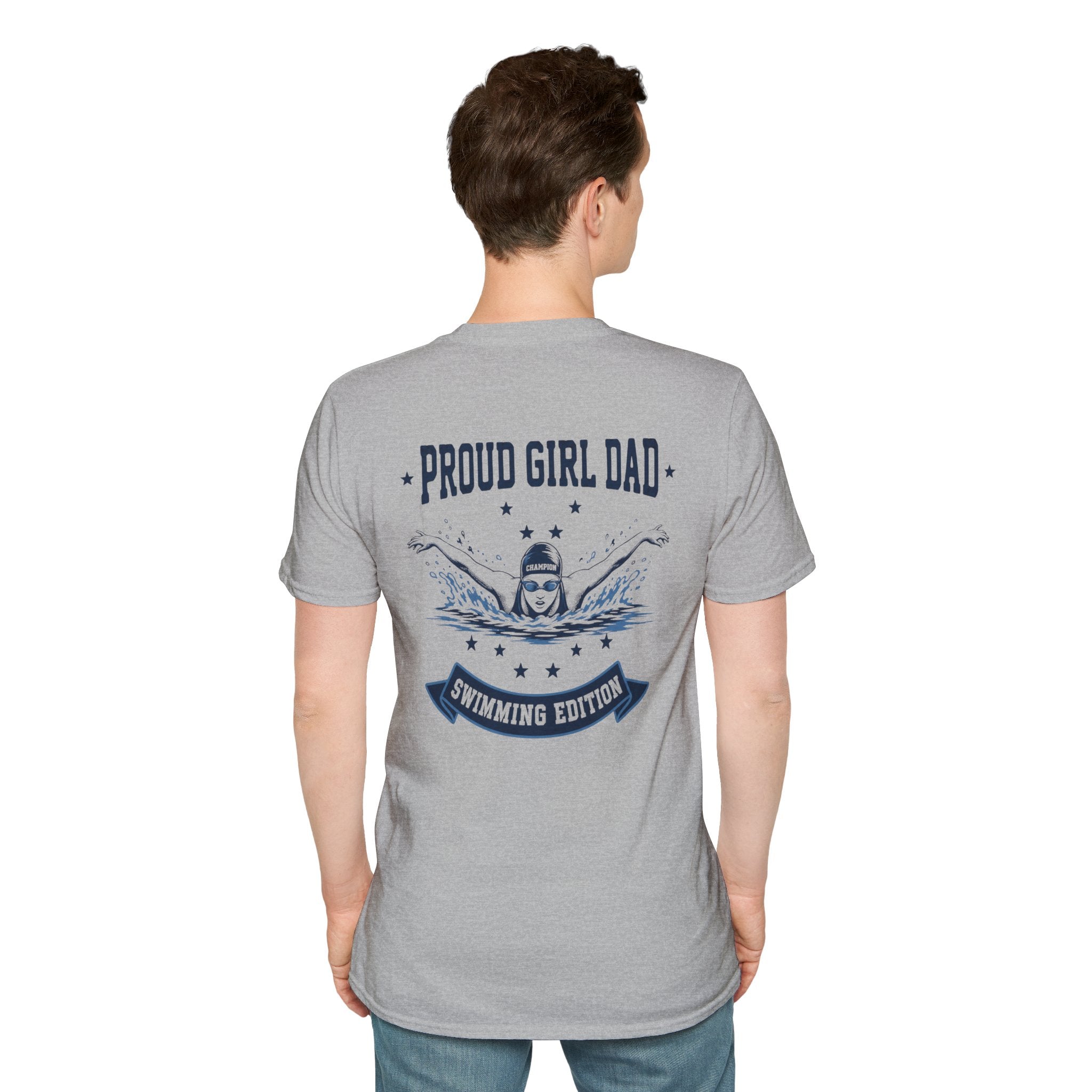 Proud Girl Dad Swim T-Shirt - Perfect Gift for Swim Dads - Magnolia Wild SC