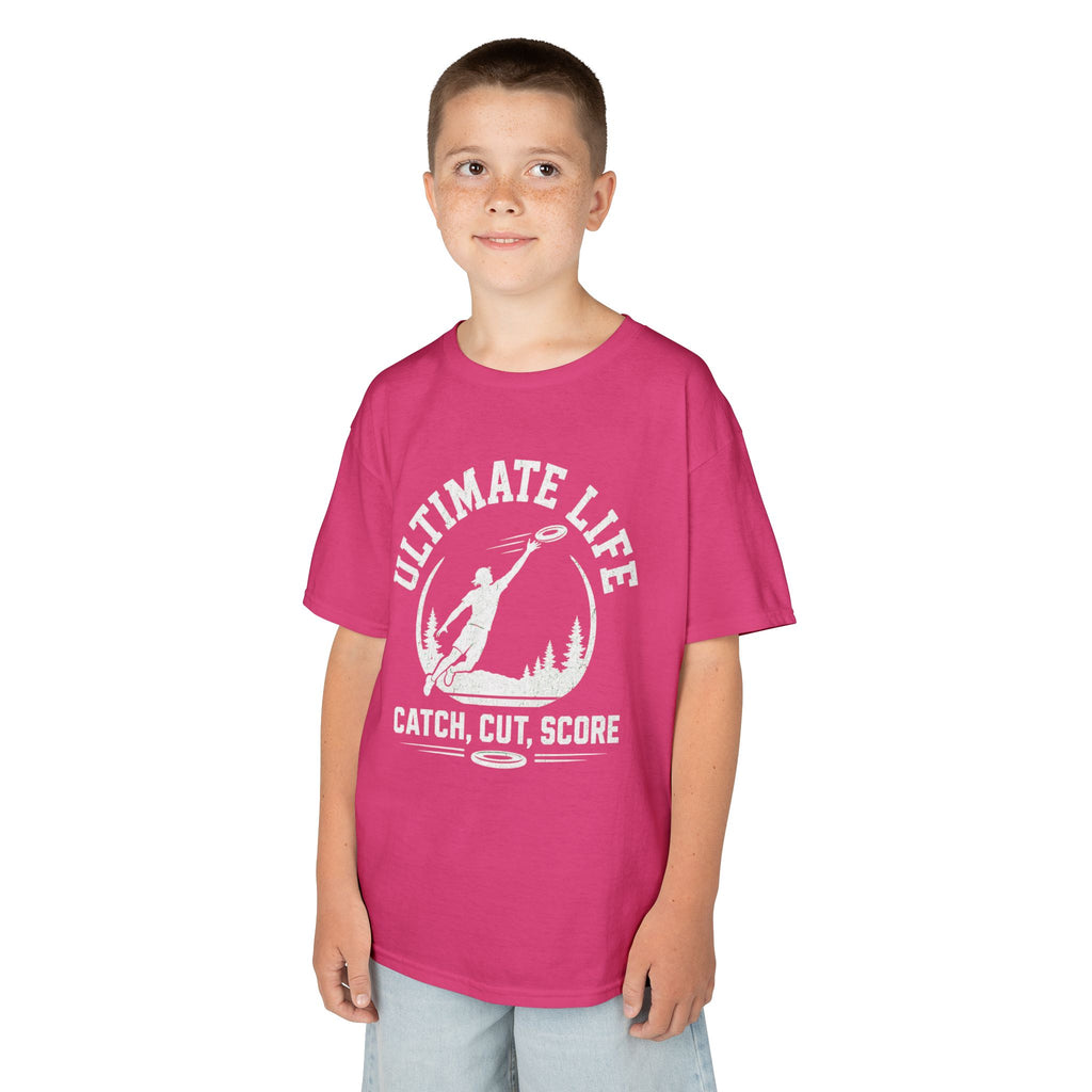 Ultimate Life Kids Tee — “Catch, Cut, Score” Ultimate Frisbee Youth Shirt - Magnolia Wild SC