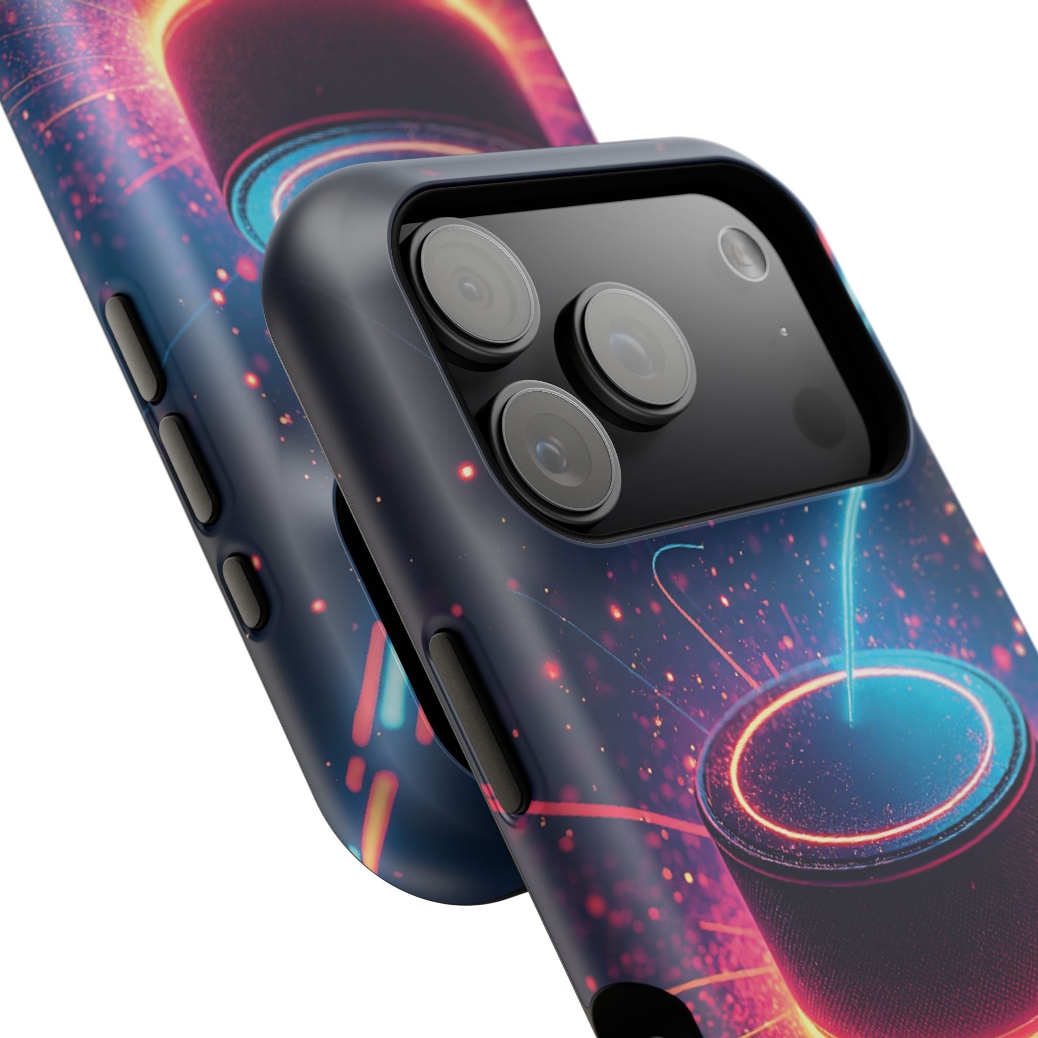 Neon Laser Hockey Puck Impact-Resistant Phone Case - Magnolia Wild SC