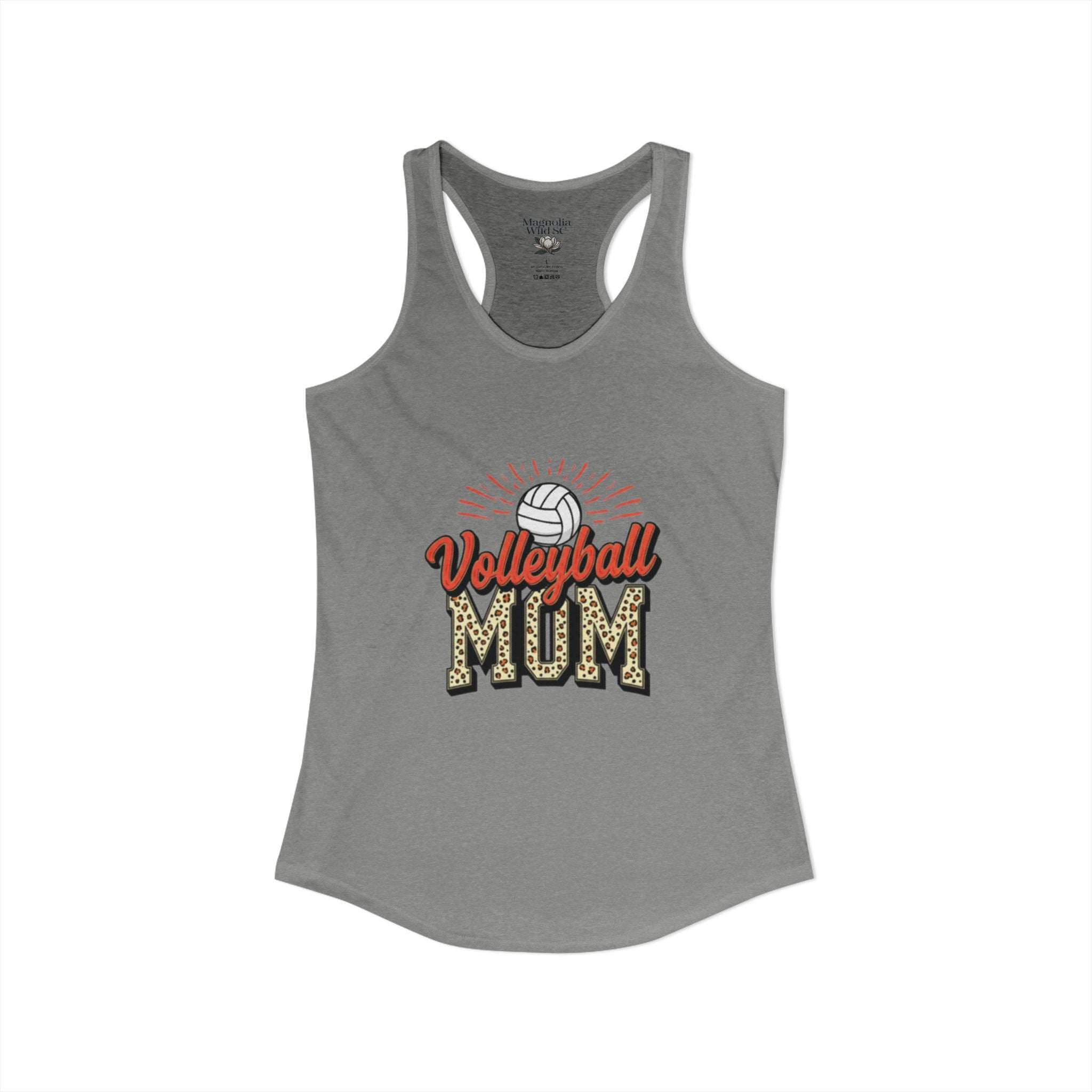 Volleyball Mom Racerback Tank – Personalized Name & Number Option | Lightweight Women’s Volleyball Tank Top - Magnolia Wild SC