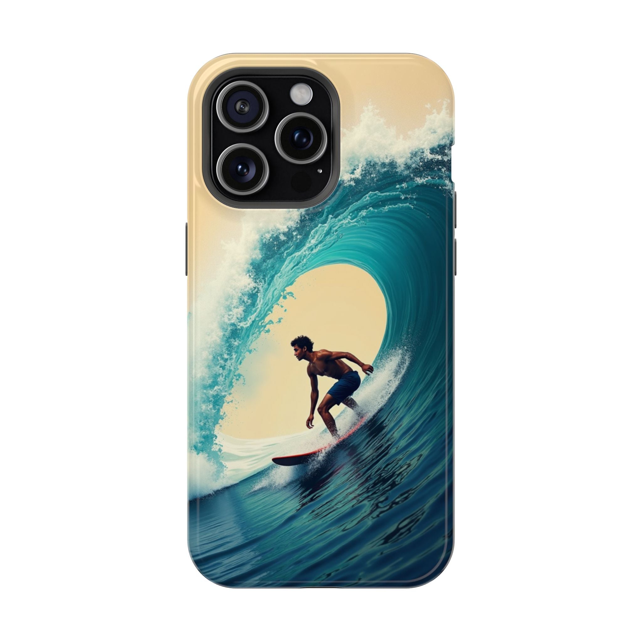 Surfer Riding a Wave iPhone Case — Magnetic Impact-Resistant - Magnolia Wild SC