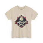 Retro Badge Style: The Vintage Volleyball Dad Shield Tee