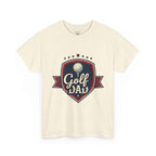 Retro Badge Style: The Vintage Golf Dad Shield Tee