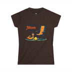 Softball Mom Mode Tee | Mom Chair, Glove & Cleats Design