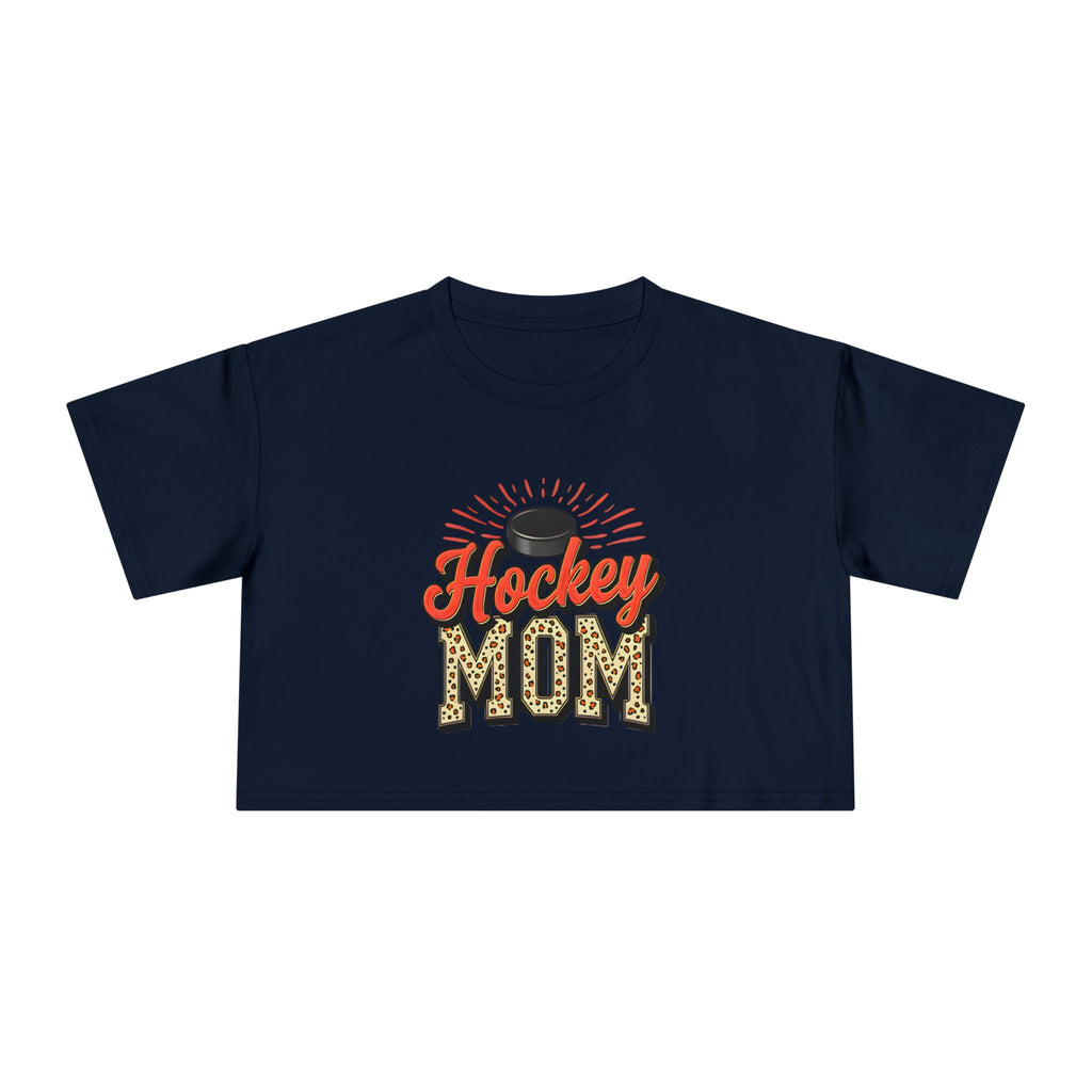 Hockey Mom Cheetah Print Women's Crop Tee - Magnolia Wild SC