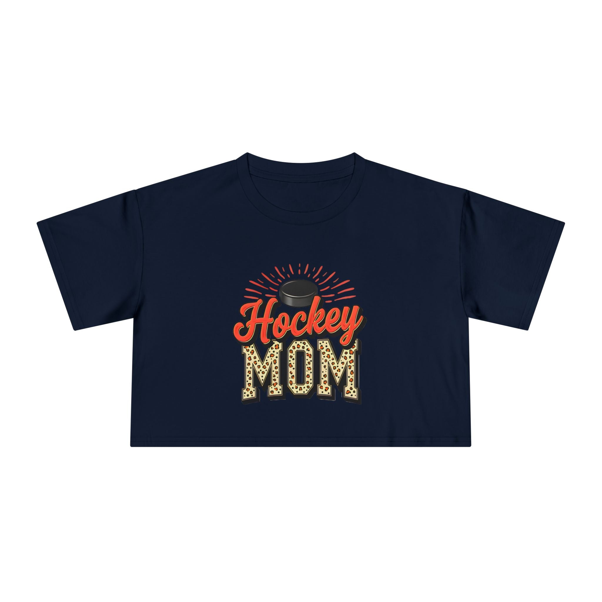 Hockey Mom Cheetah Print Women's Crop Tee - Magnolia Wild SC