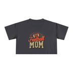 Football Mom Cheetah Print Crop Tee