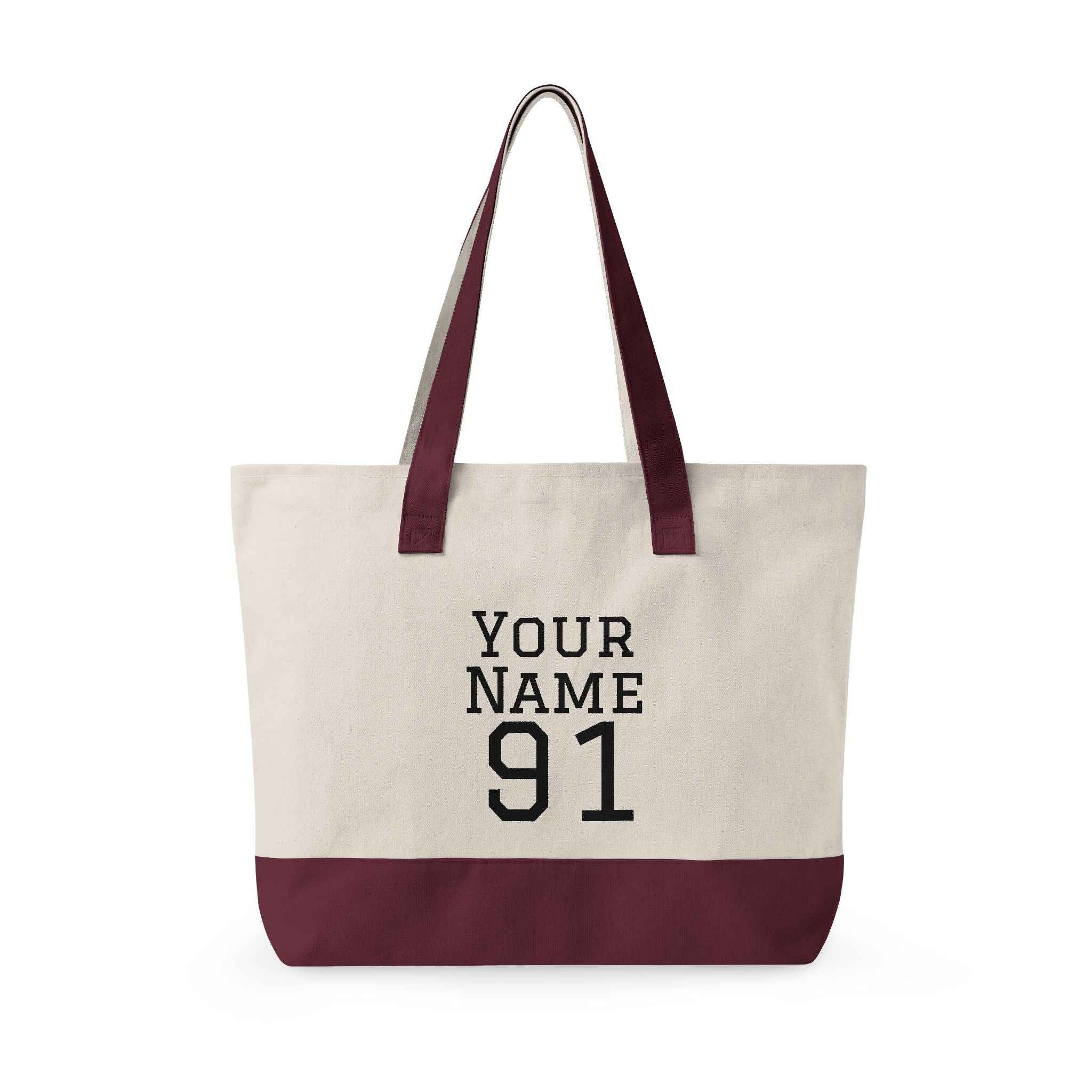 Personalized Baseball Mom Zipppered Tote - ‘Can’t Keep Calm, It’s Game Day’ Tote