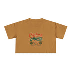 Cycling Mama Crop Tee — Retro Cycling Graphic - Magnolia Wild SC