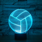 Volleyball 3D LED Night Light – Color Changing Lamp with Remote - Magnolia Wild SC
