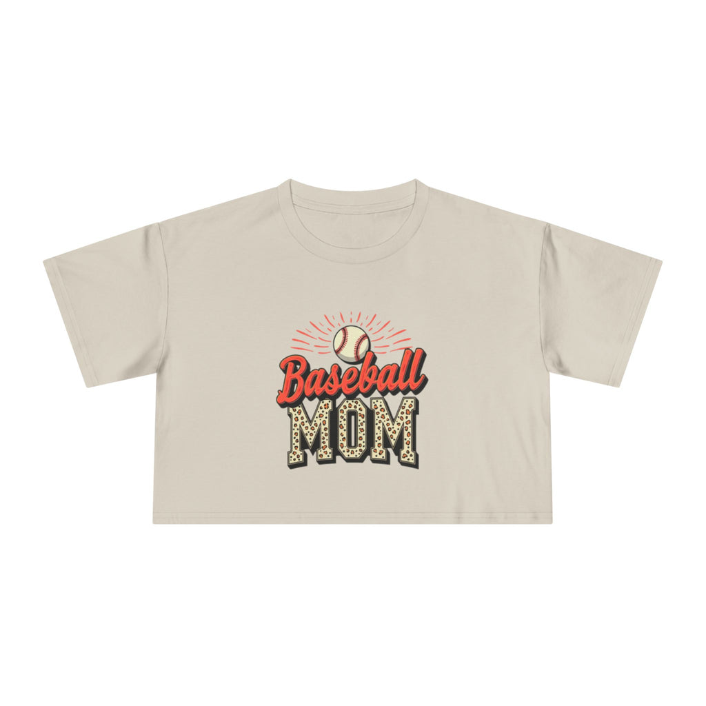 Baseball Mom Cheetah Print Women's Crop Tee - Magnolia Wild SC