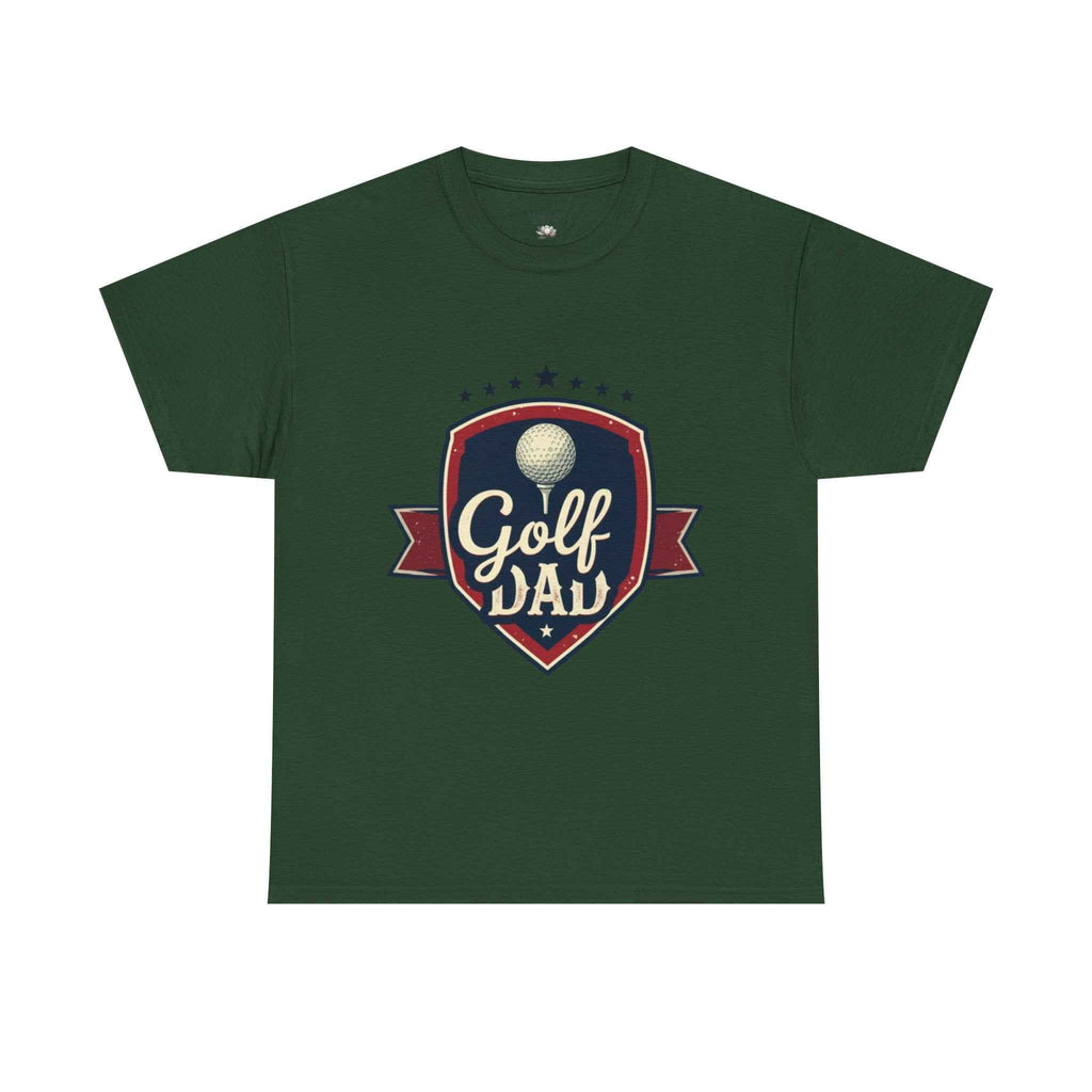 Retro Badge Style: The Vintage Golf Dad Shield Tee