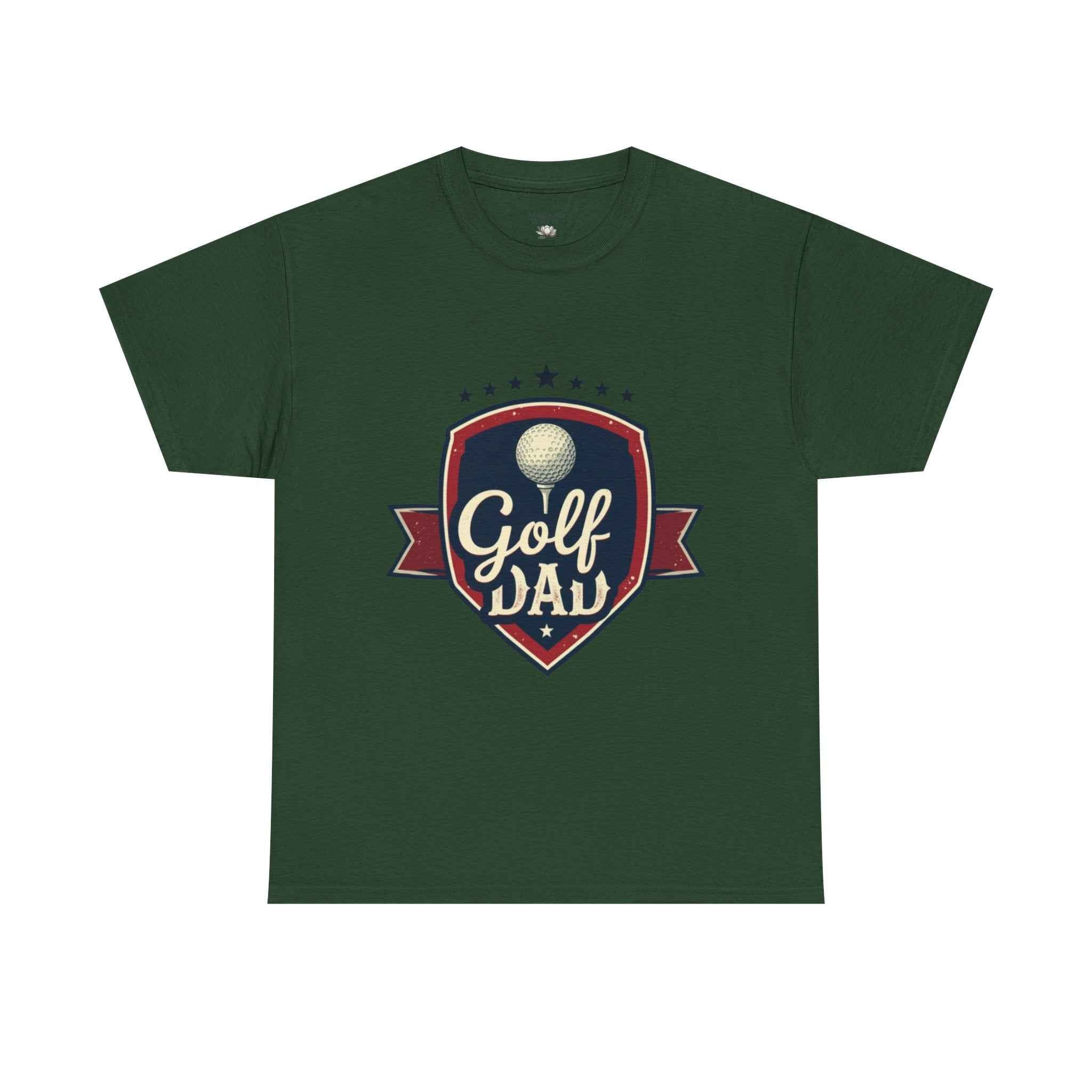 Retro Badge Style: The Vintage Golf Dad Shield Tee