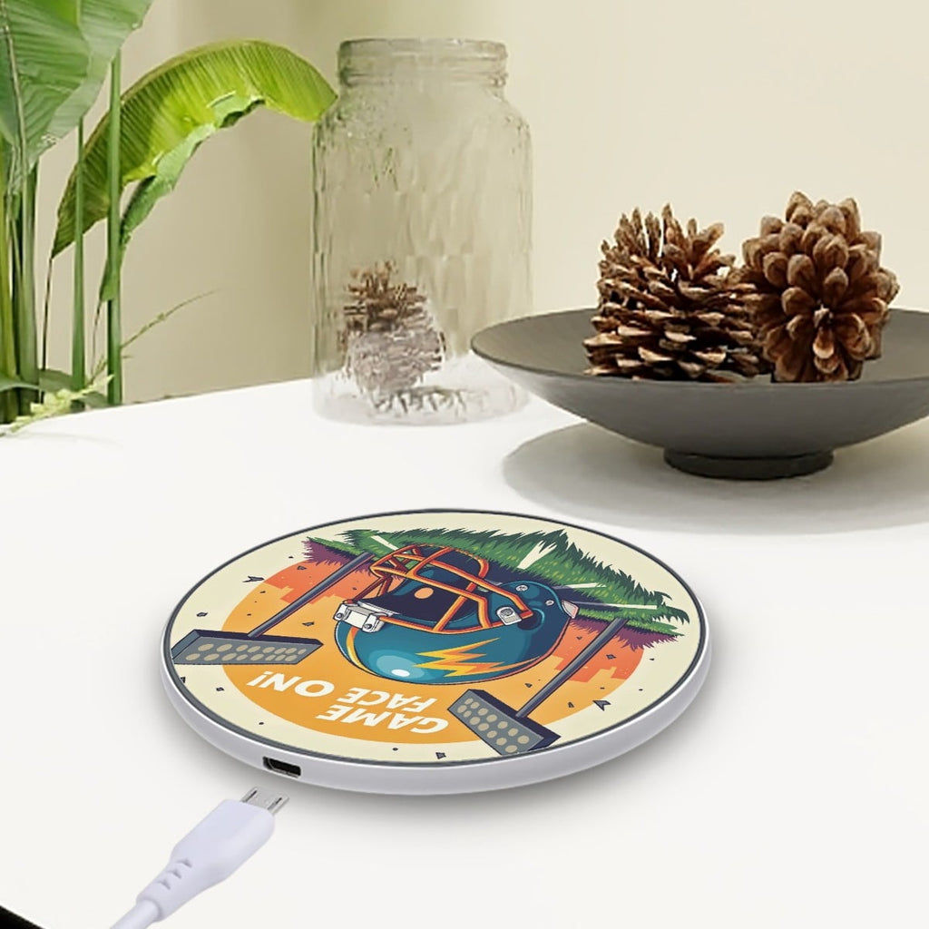 Football Wireless Charging Pad – Fast 10W Compact Charger - Magnolia Wild SC