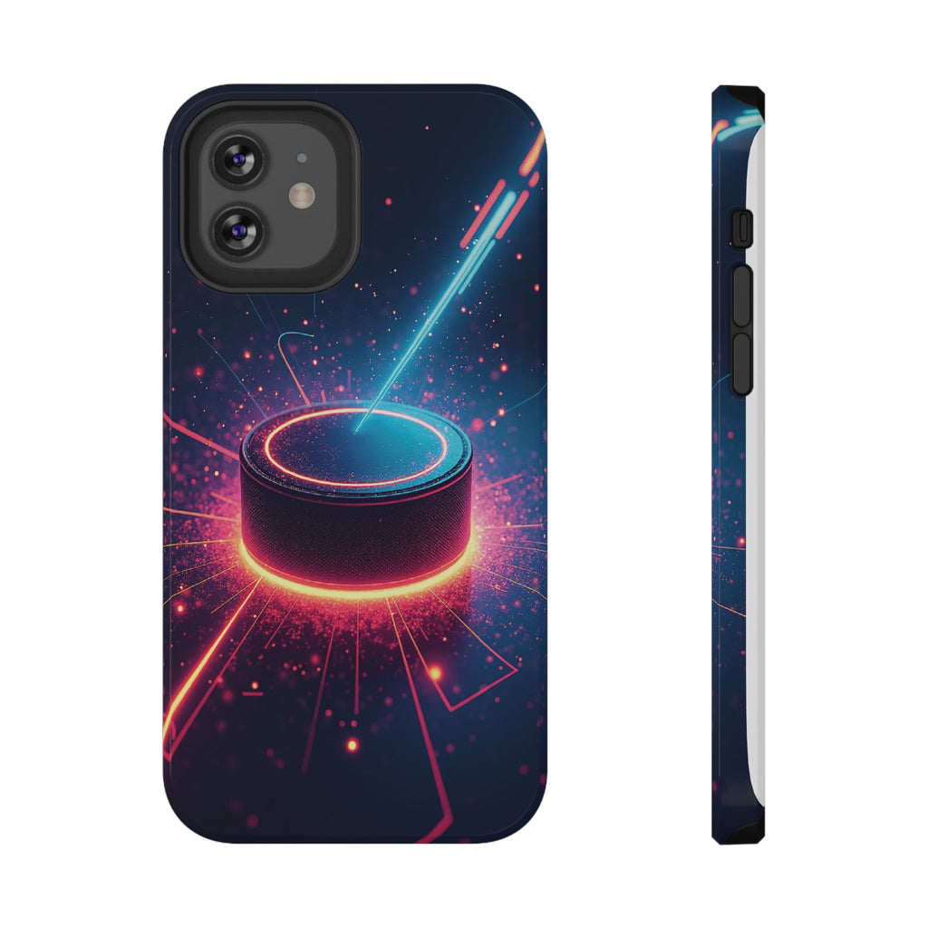 Neon Laser Hockey Puck Impact-Resistant Phone Case - Magnolia Wild SC