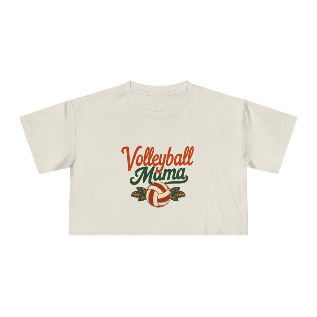 Volleyball Mama Crop Tee | Retro Volleyball Graphic, Mom Sports Top - Magnolia Wild SC