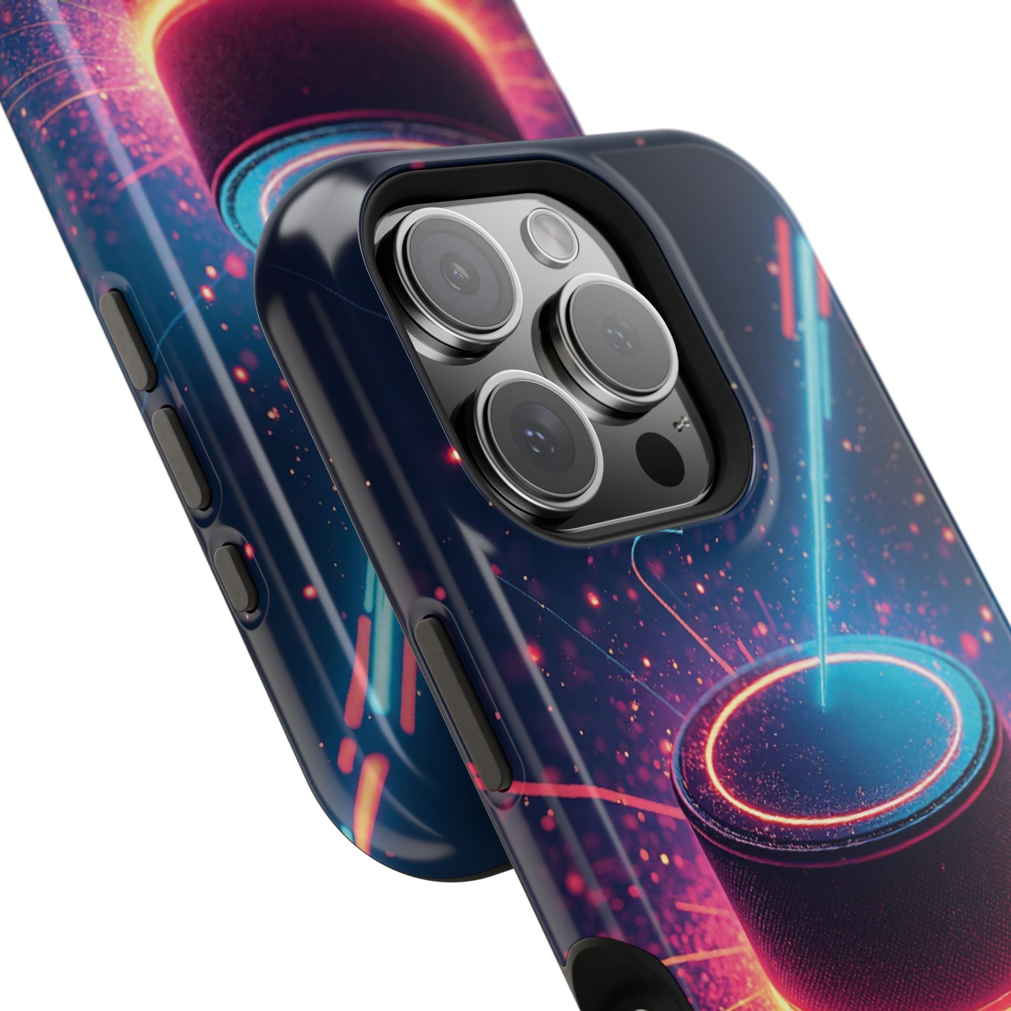 Neon Laser Hockey Puck Impact-Resistant Phone Case - Magnolia Wild SC