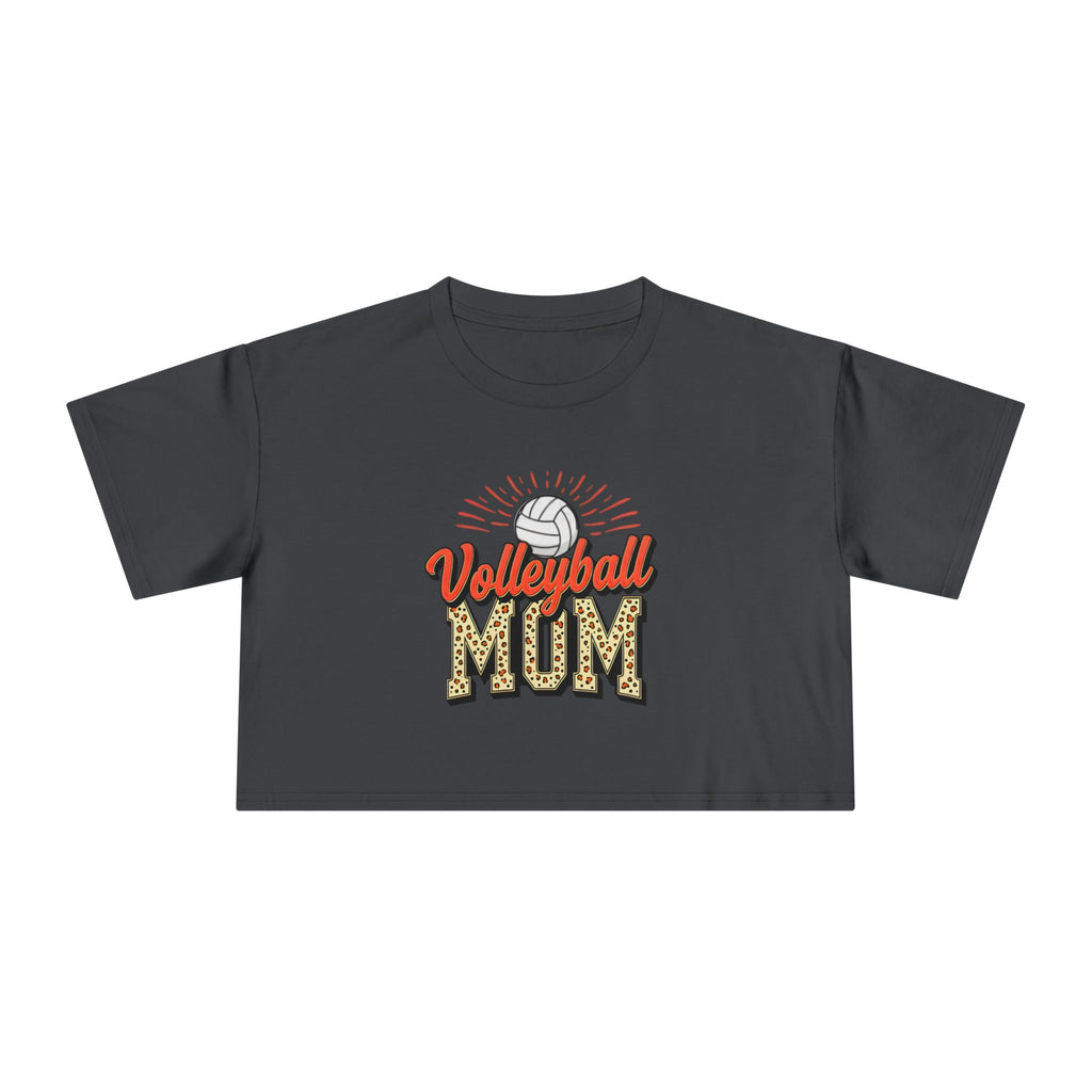 Volleyball Mom Cheetah Print Women's Crop Tee - Magnolia Wild SC