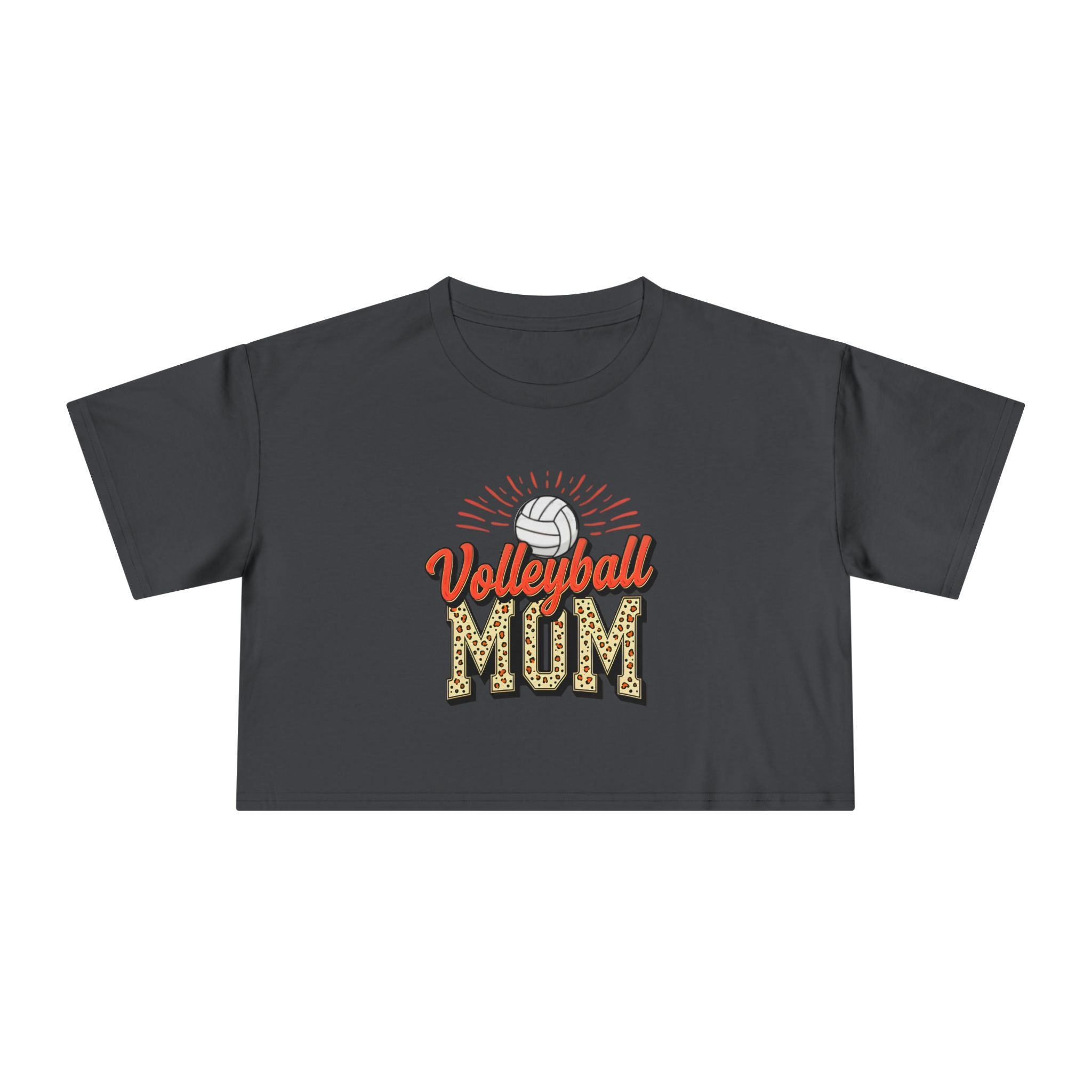Volleyball Mom Cheetah Print Women's Crop Tee - Magnolia Wild SC