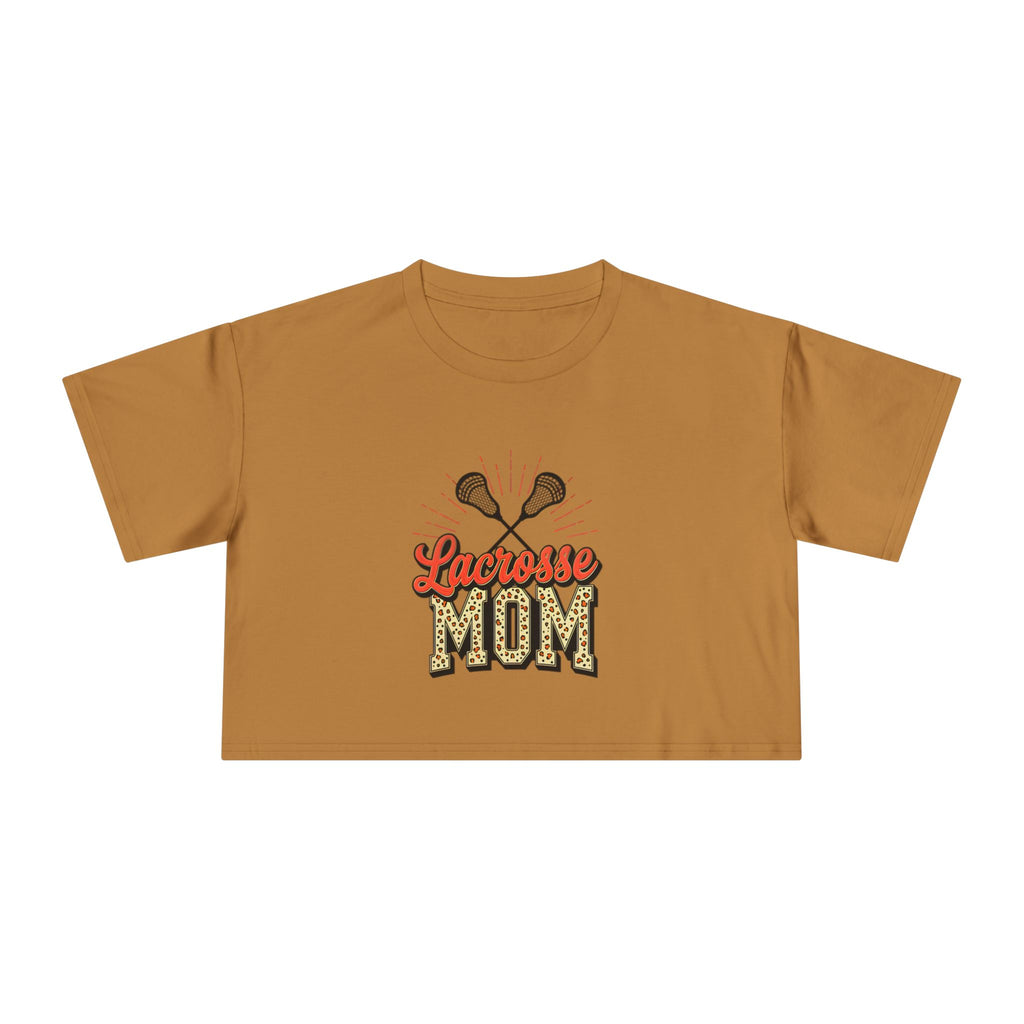 Lacrosse Mom Cheetah Print Women's Crop Tee - Magnolia Wild SC