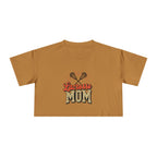 Lacrosse Mom Cheetah Print Women's Crop Tee - Magnolia Wild SC