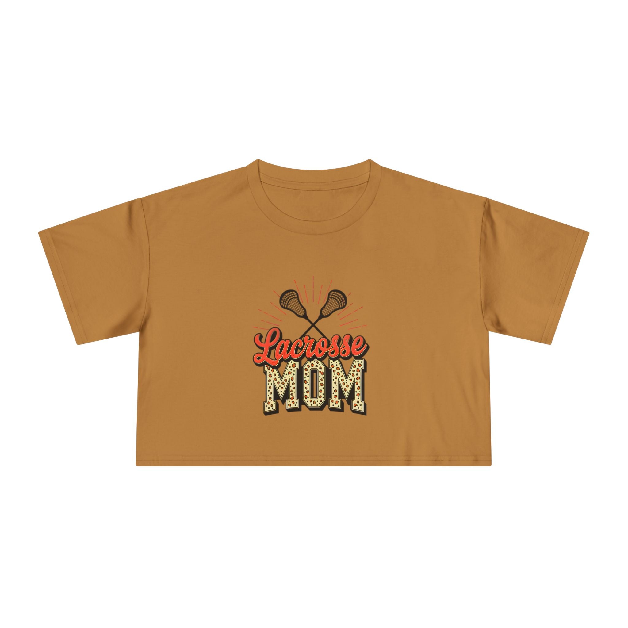 Lacrosse Mom Cheetah Print Women's Crop Tee - Magnolia Wild SC
