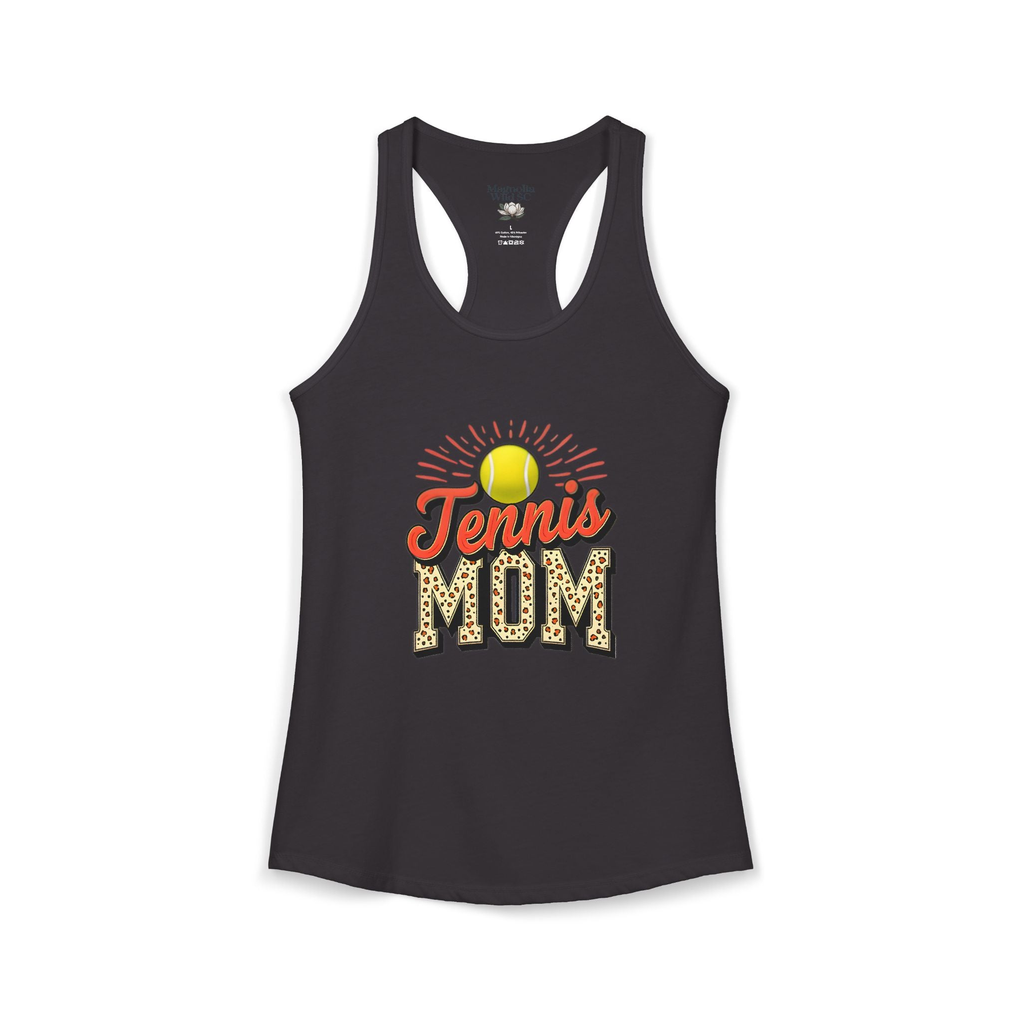 Mom Tennis Mom Racerback Tank – Personalized Name & Number Option | Lightweight Women’s Tennis Tank Top - Magnolia Wild SC