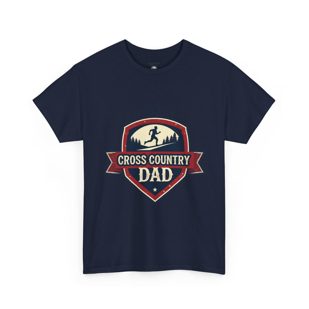 Retro Badge Style: The Vintage Cross Country Dad Shield Tee - Magnolia Wild SC