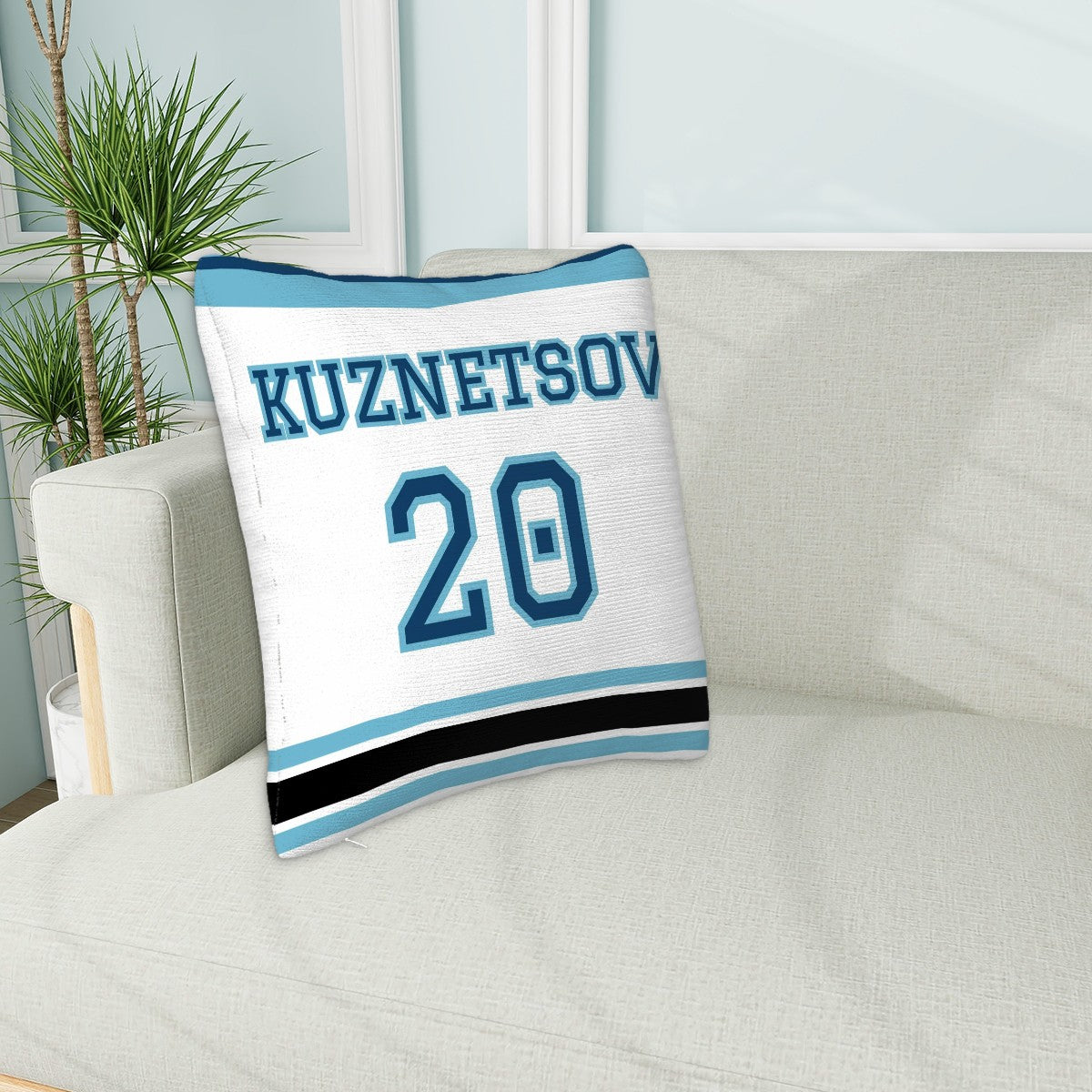 Custom Hockey Jersey Pillow — Personalized Team Logo, Player Name & Number - Magnolia Wild SC